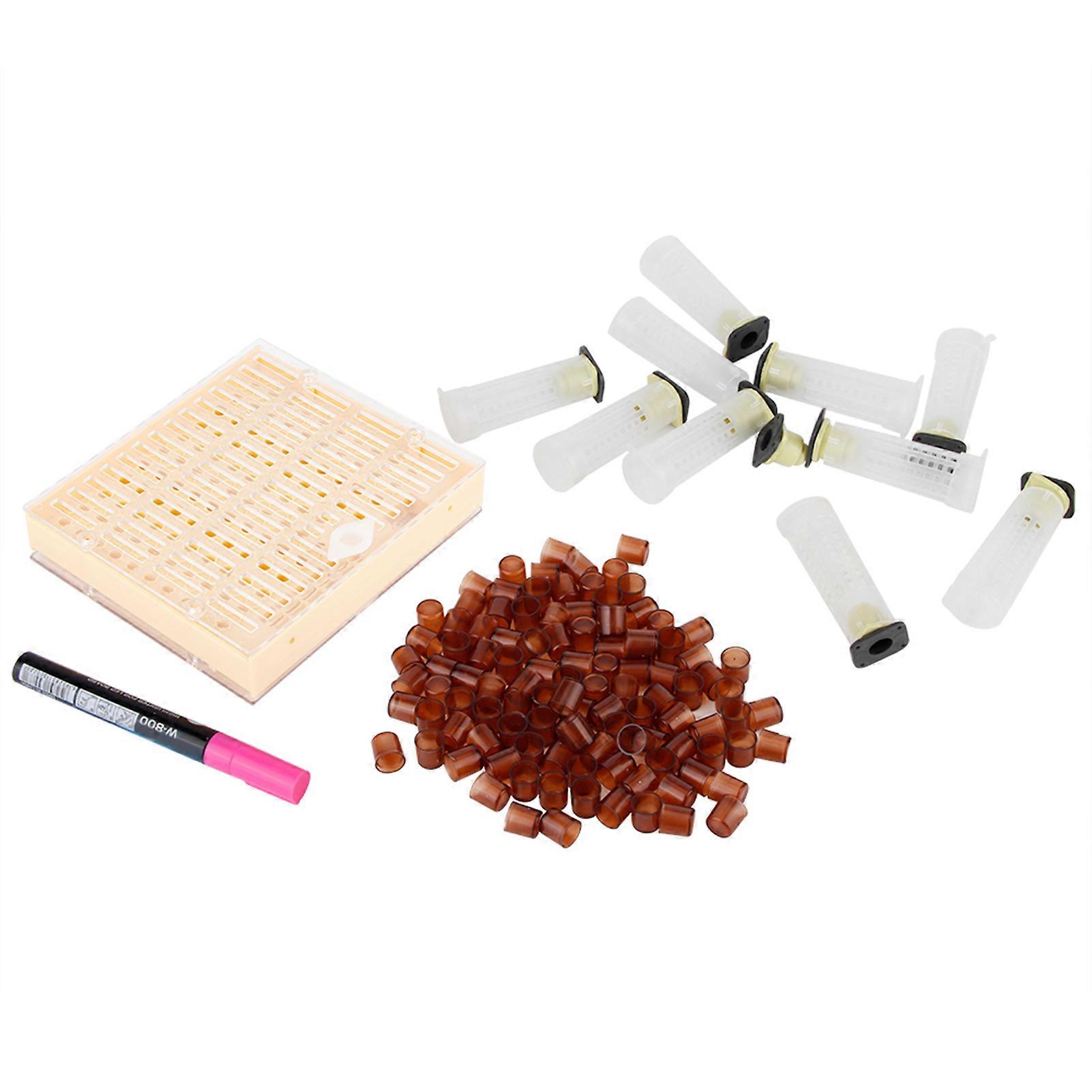 Beekeeping Rearing Cell Cup Kit Bee Queen Protective Cage Beekeeper Equipment Tools NO.6738