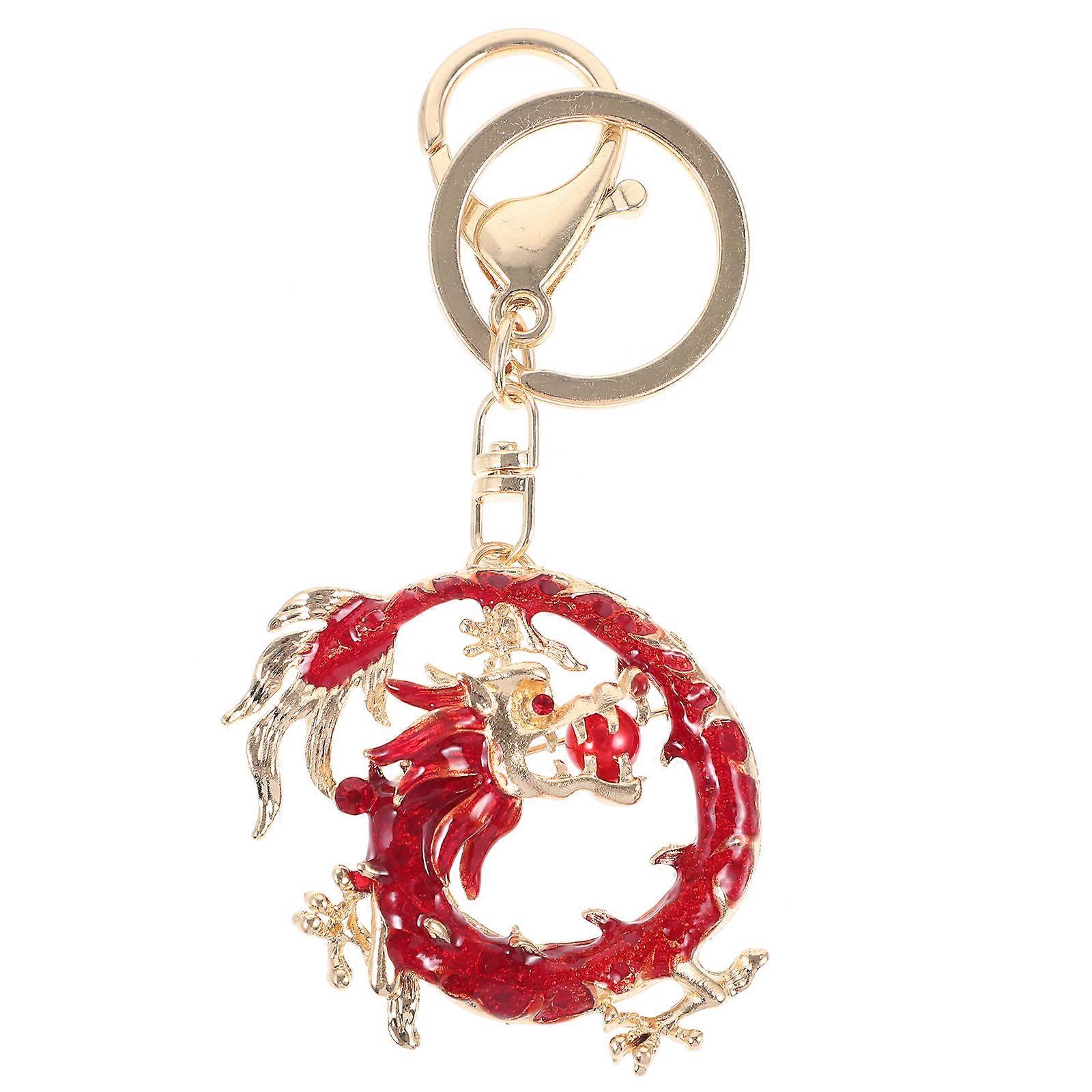 מחזיק מפתחות דרקון סיני תלוי תליית מחזיק מפתחות גלגל המזלות מחזיק מפתחות דרקון מבשר טובות תפאורה דרקון 2