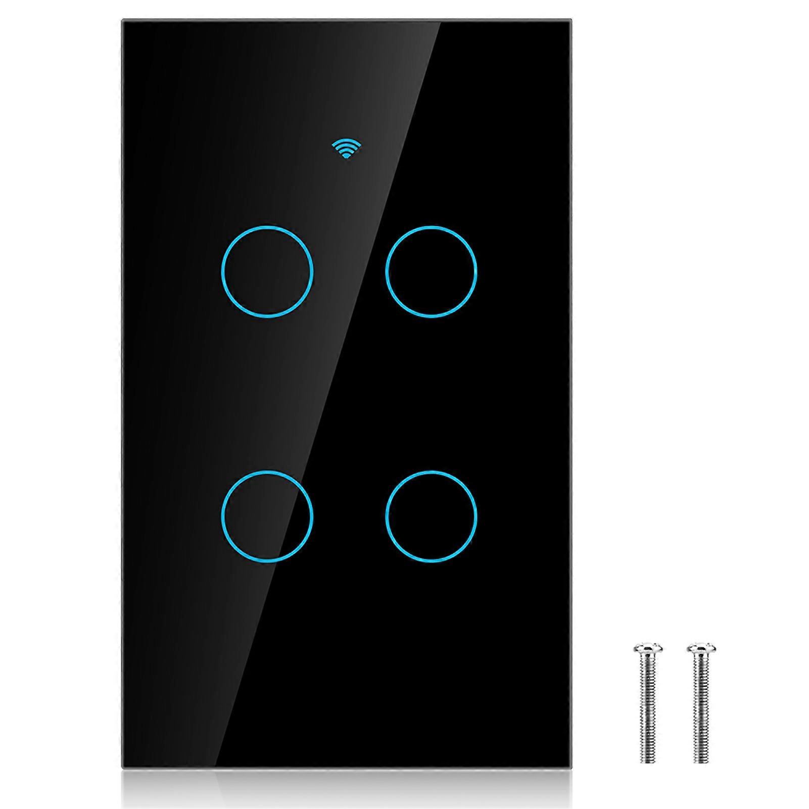 WiFi Touch Screen Switch Single Circle for 4?Way AC 95?250V