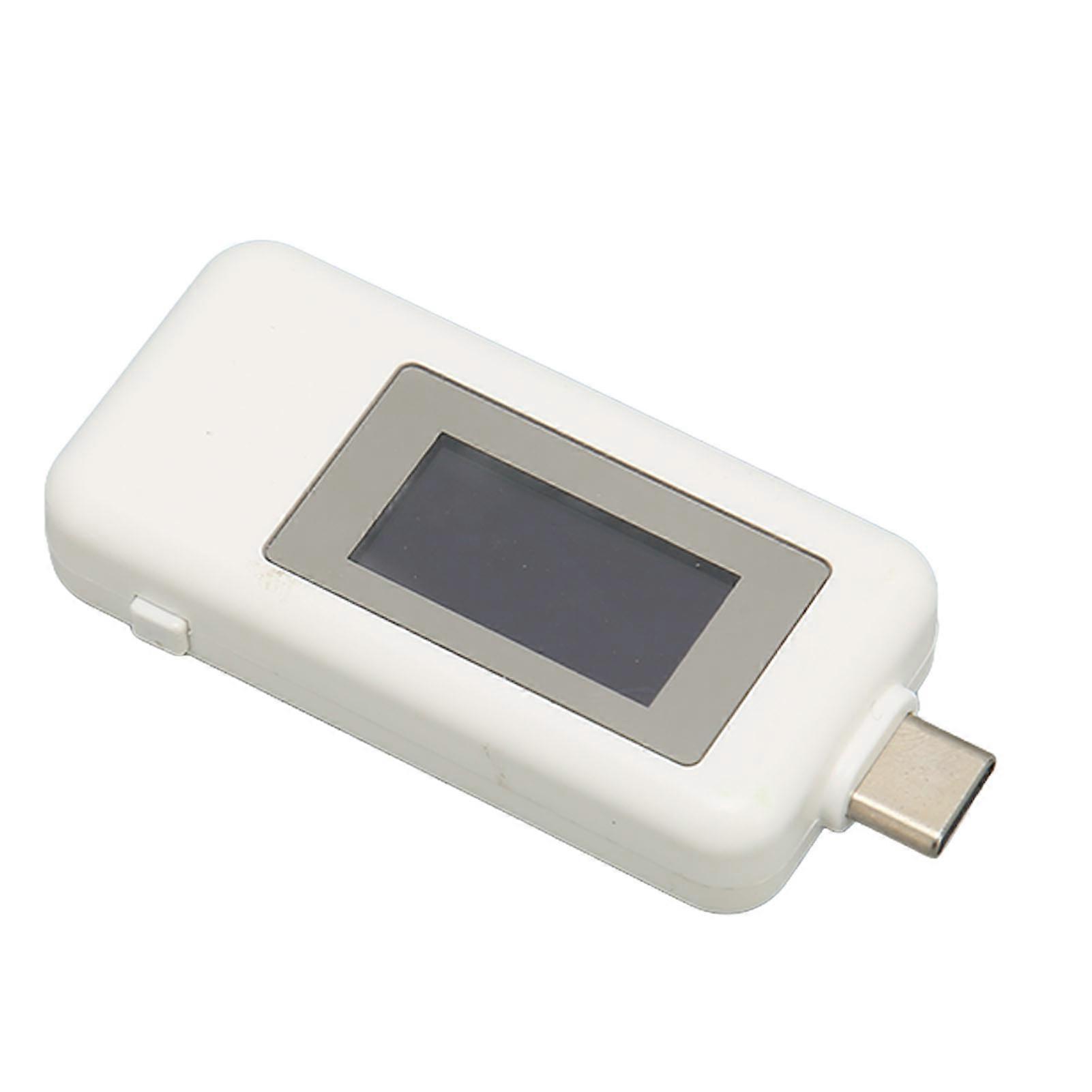 USB Voltage Current Tester 4?30V 0?5.1A Digital LCD Display Accurate Measurement USB Tester for Phone Tablet Laptop White