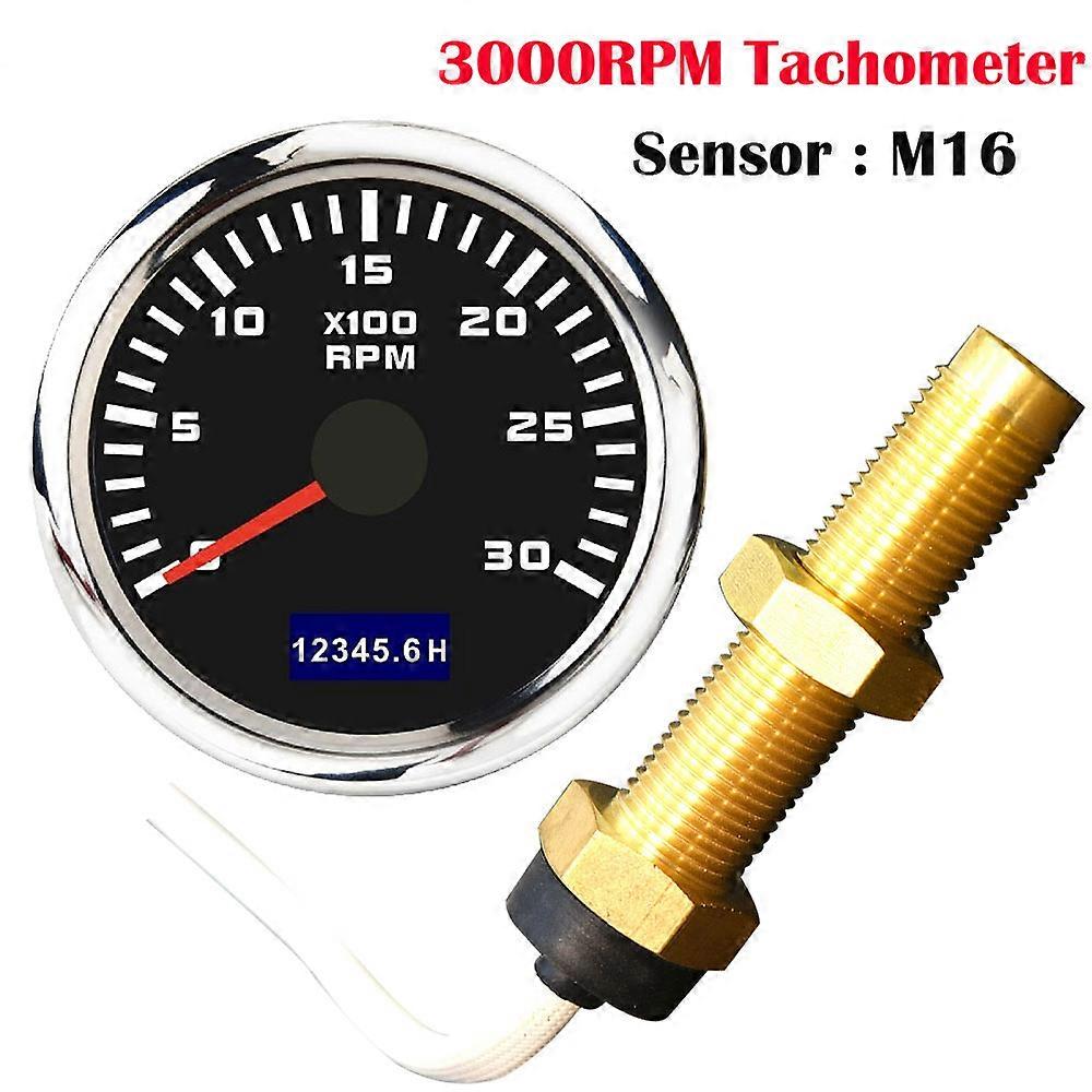 Universal 52MM Tachometer with M16 M18 Tacho Sensor 3000 4000 6000 7000 ...