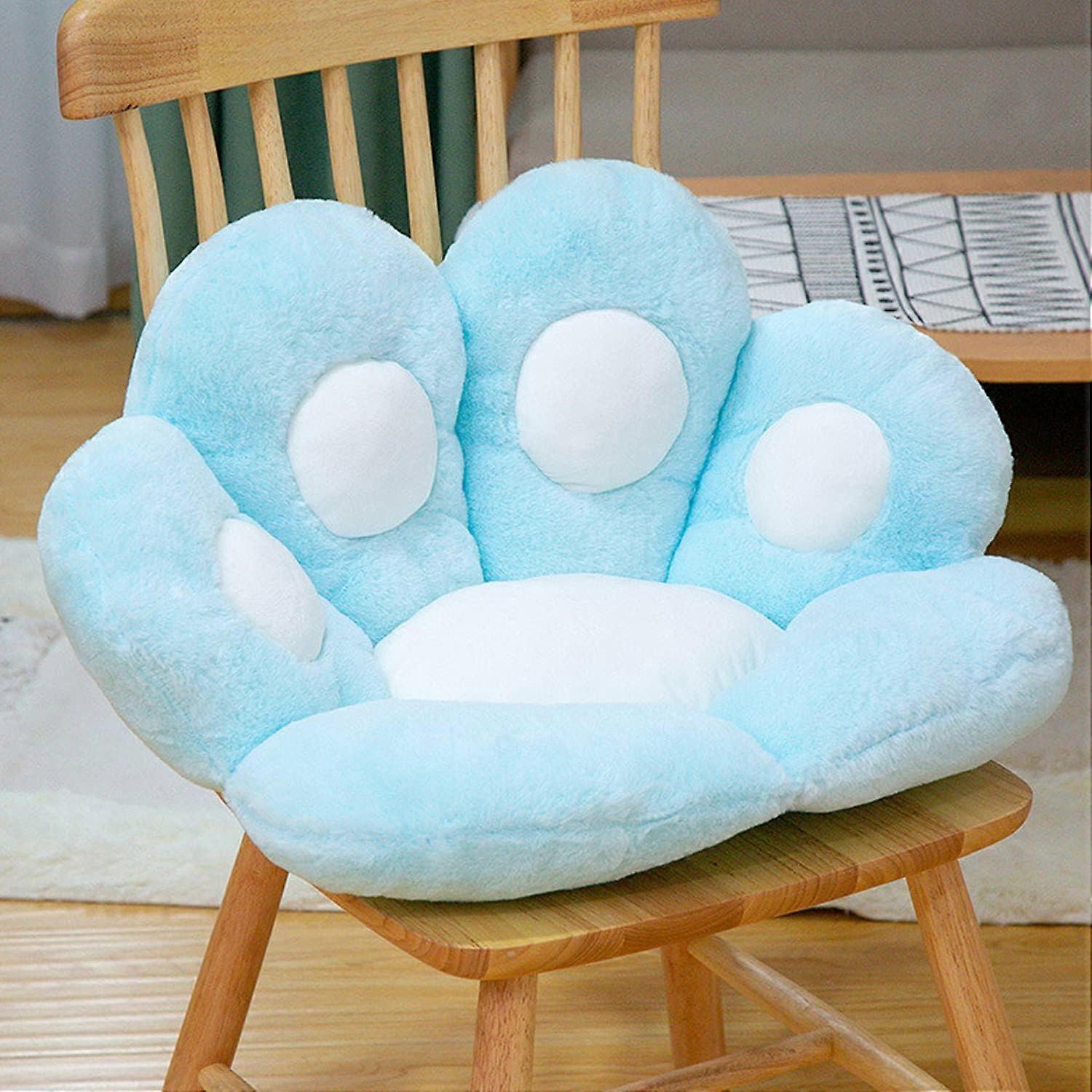Coussin De Chaise avec Dossier Sige, Coussin de bureau mignon et chaud, Coussin de Patte de Chat, coussin pour chaise chaude et douce, Coussin patte d