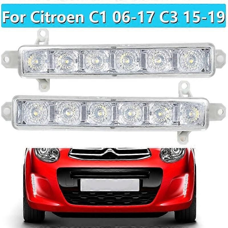 9802795580 tågelygter tågelygte til Peugeot 308 2013-2020 LED DRL-forlygte til Citroen C-Elysee Berlingo B9 C1 C3 MK2 2005-2020