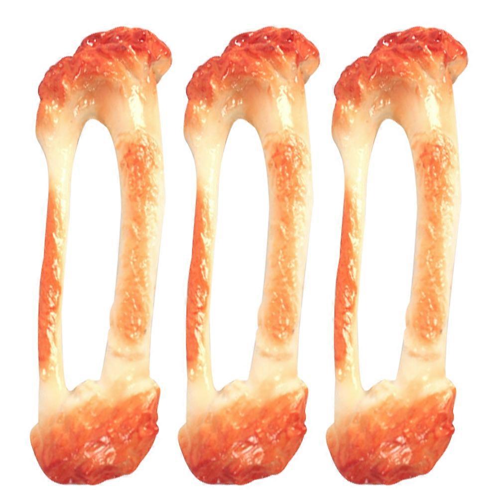 3pcs Chicken Wing Bone Models Simulation Chicken Wing Bone Display Model Props