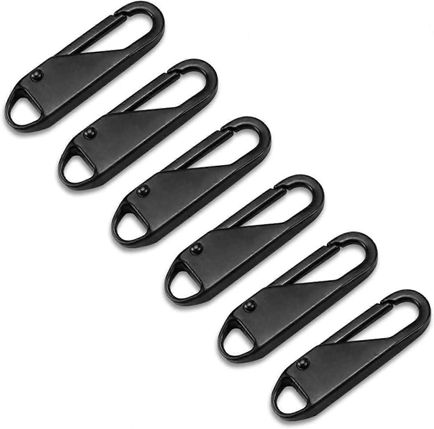 2025,6 Pieces Zipper Pull Tab Replacement Zipper Pull Tab Zippers Tags for Suitcase Backpacks