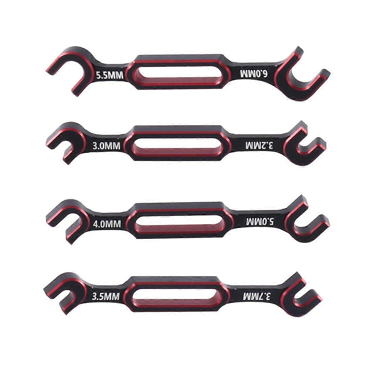 4Pcs Wrench 3/3.2/3.5/3.7/4/5/5.5/6mm Turnbuckle Nut Ball End Joint Remover Universal Tool for RC C