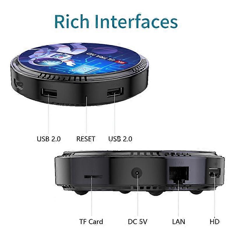 TV98MAX TV Box 4G+64G Allwinner H618 Android 12 Smart TV Box 2.4G+5G WIFI+Blutooth5.0 H265 TV98 Media Player EU Plug