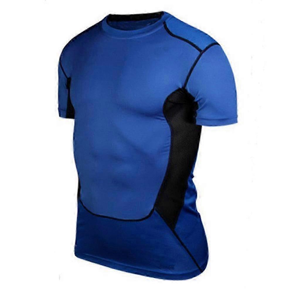 Men Compression Under Base Layer Tops, Tight Short Sleeve T-shirt