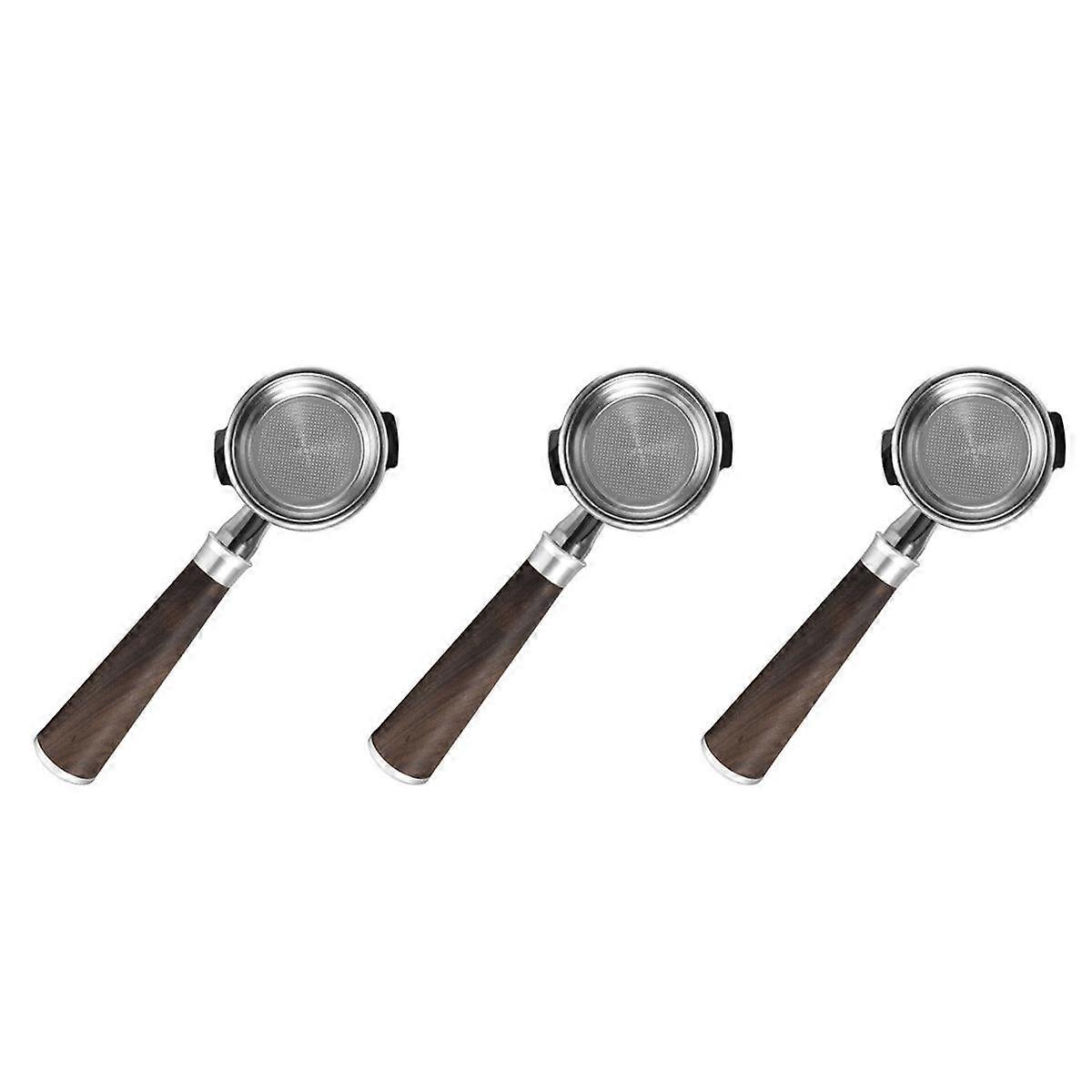 3 Pcs 58mm Coffee Bottomless Portafilter for Filter Basket Replacement Espresso Machine Accessory C