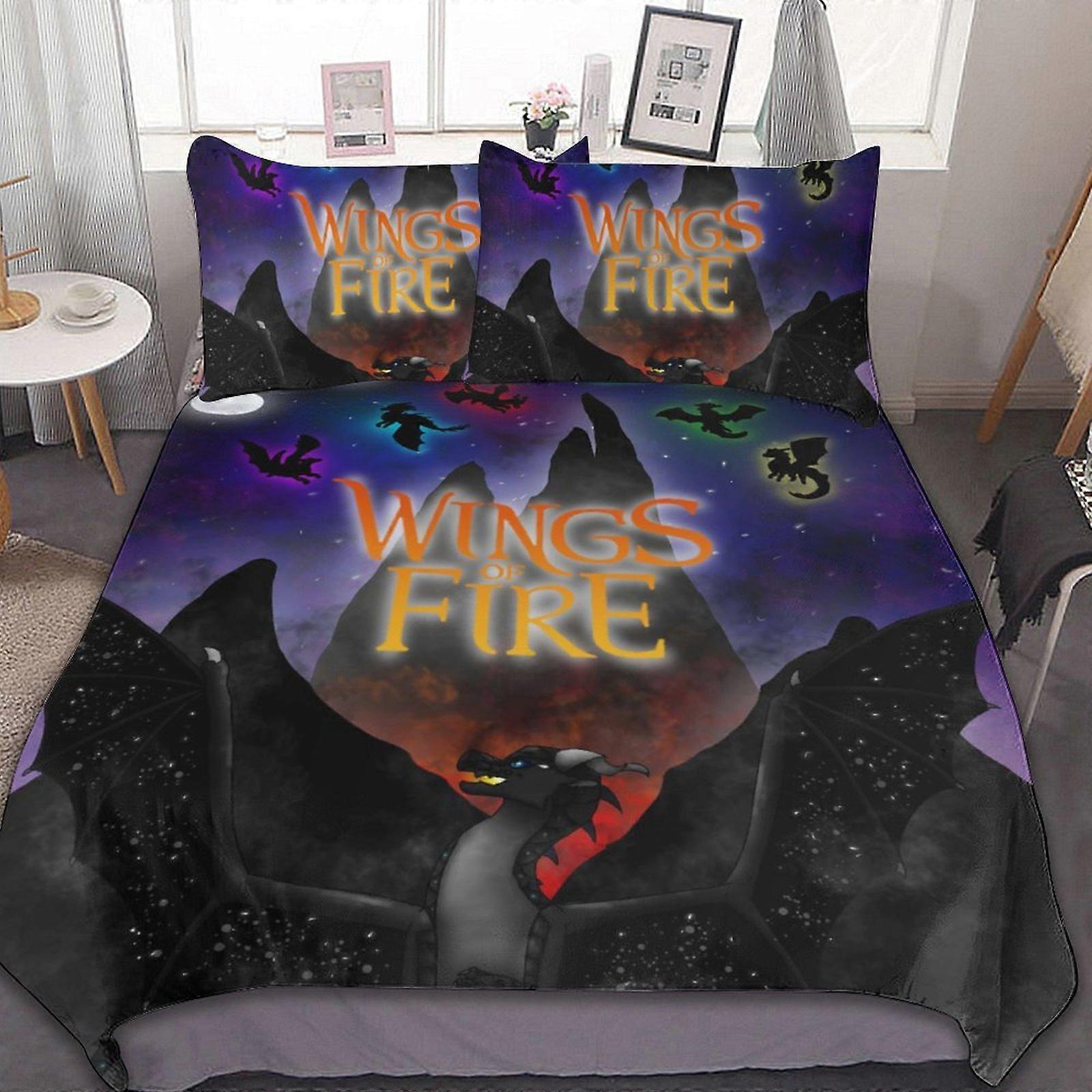 d382 Asas de Fogo WOF 3 Peças Conjuntos de Cama Conjuntos de Edredom Macio Decoração Presentes de Quarto Com 1 Capa de Edredom 2 Fronhas fv382