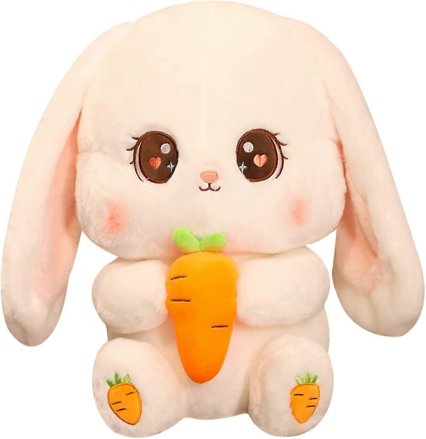 30/40/50cm Ubiuo Cute Bunny Stuffed Animal, Lop Eared Rabbit Doll With Carrot, Realistic Standing Plushiestoys Birthday Christmas Easter Gift (30cm/11