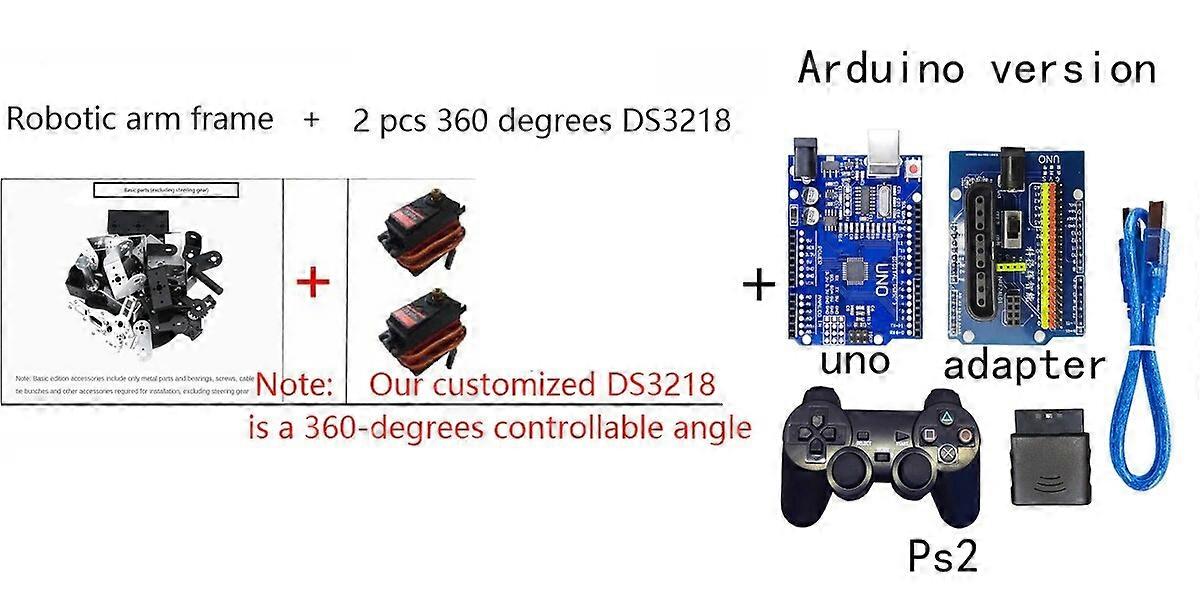 2 DOF Rotating Robot Ps2 Control Manipulator Metal Alloy Mechanical Gimbal Kit For Arduino Robot with MG996 Programmable DIY Kit