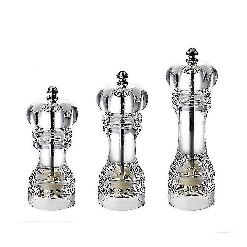 Salt And Pepper Grinder - Clear Acrylic Mills Includes Precision
