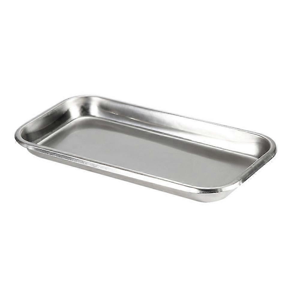 Yaju Stainless Steel Rectangular Small Laboratory Supplies Tray(3pcs, Silver)