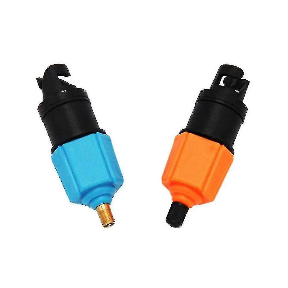 Air Valve Adapter Rowing Boat Inflatable Pump Kayak Adaptororange+blue2pcs