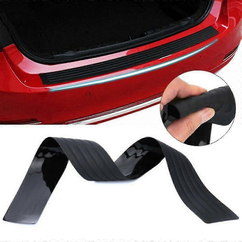 Car Rear Sill Plate Guard Bumper Protector Pad Cover Anti-scratch Strip Rubber