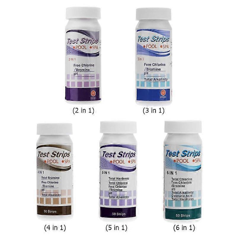 3/4/5/6/7 in 1 Swimming Pool PH Test Paper Multipurpose Chlorine/PH/Bromine Test Strips Swimming Pool Water Tester Paper