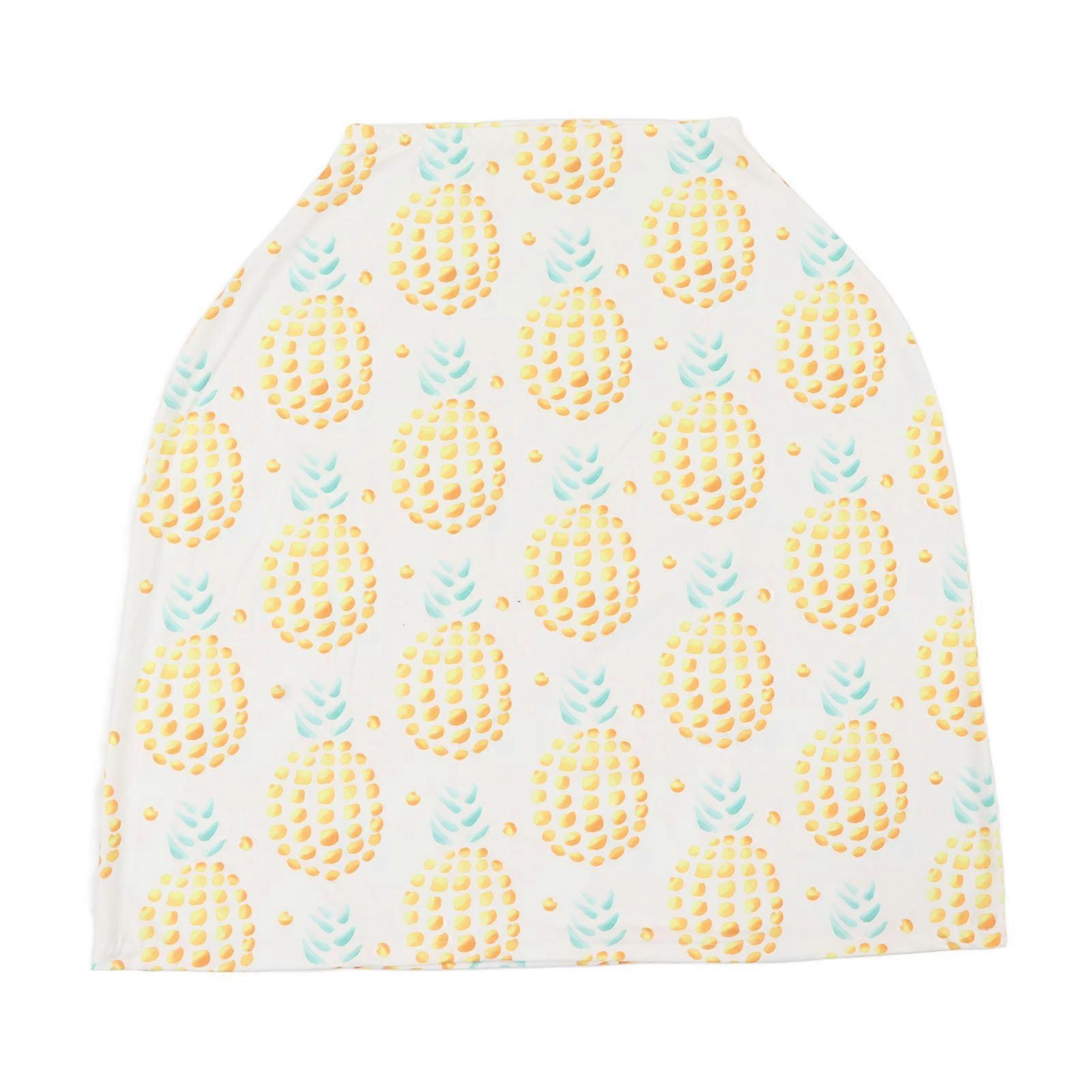 Breastfeeding Cover Soft Breathable Windproof 4 in 1 Multi Use Baby Nursing Cover for Baby Car Large Pineapple