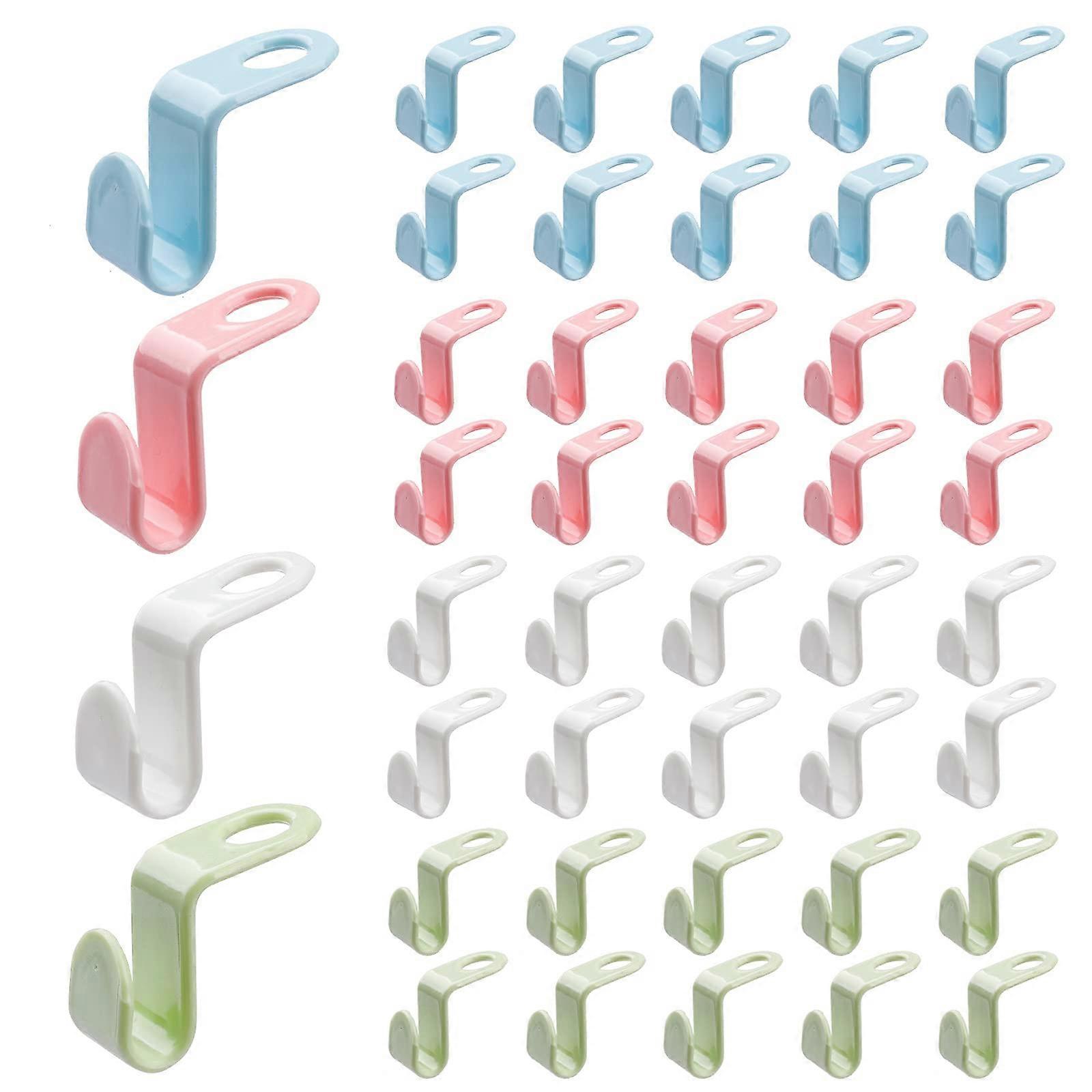 40 Pcs Clothes Hanger Connector Hooks, Space Saving Hangers Clip Drop Connecting Grip for Coat Hangers Mini Cascading