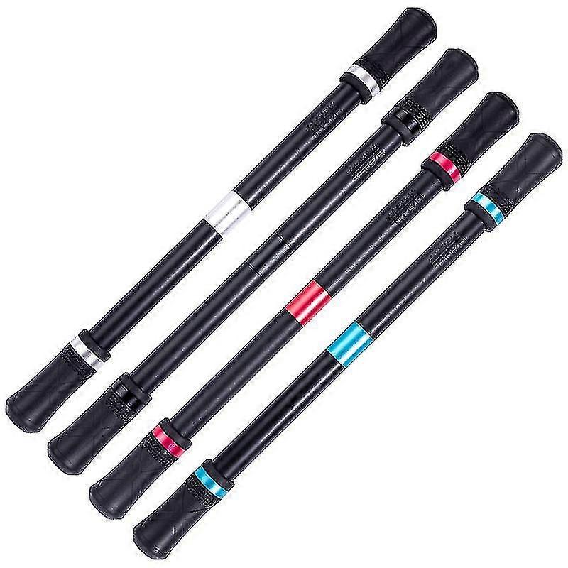 4pack Pen Spinner Exercise Flexible Fingers Professional Rubber Black Samurai Spinning Pen