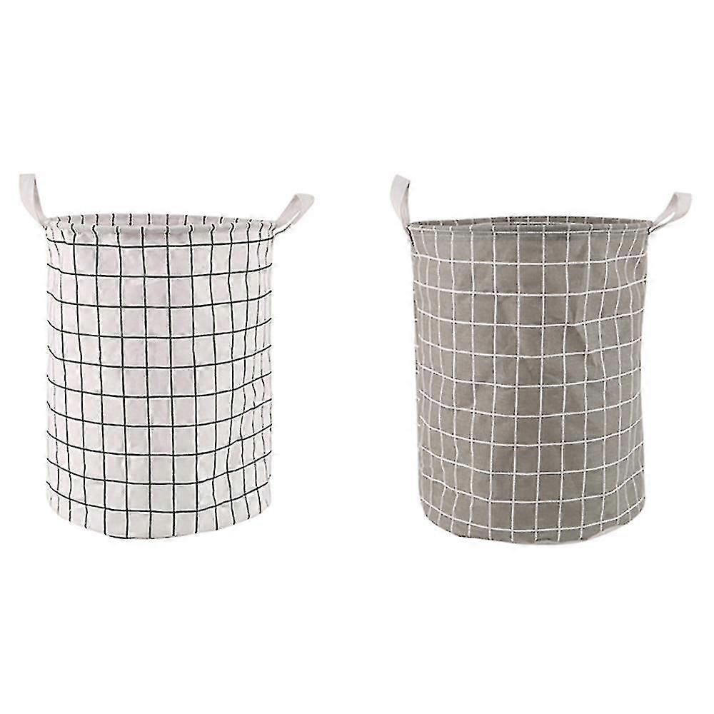 2pc Freestanding Laundry Basket With Handle, Collapsible