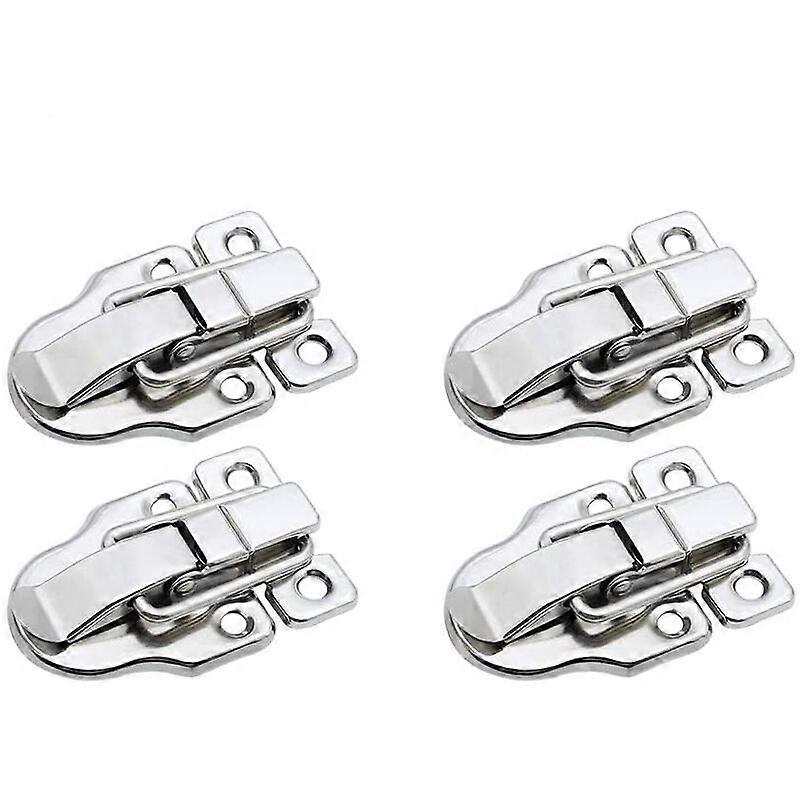 Toggle Latch Metal Lever Toggle Clasp Latch Spring Box Latch for Trunk Tool Box Storage Box 59X40mm 4Pcs Silver