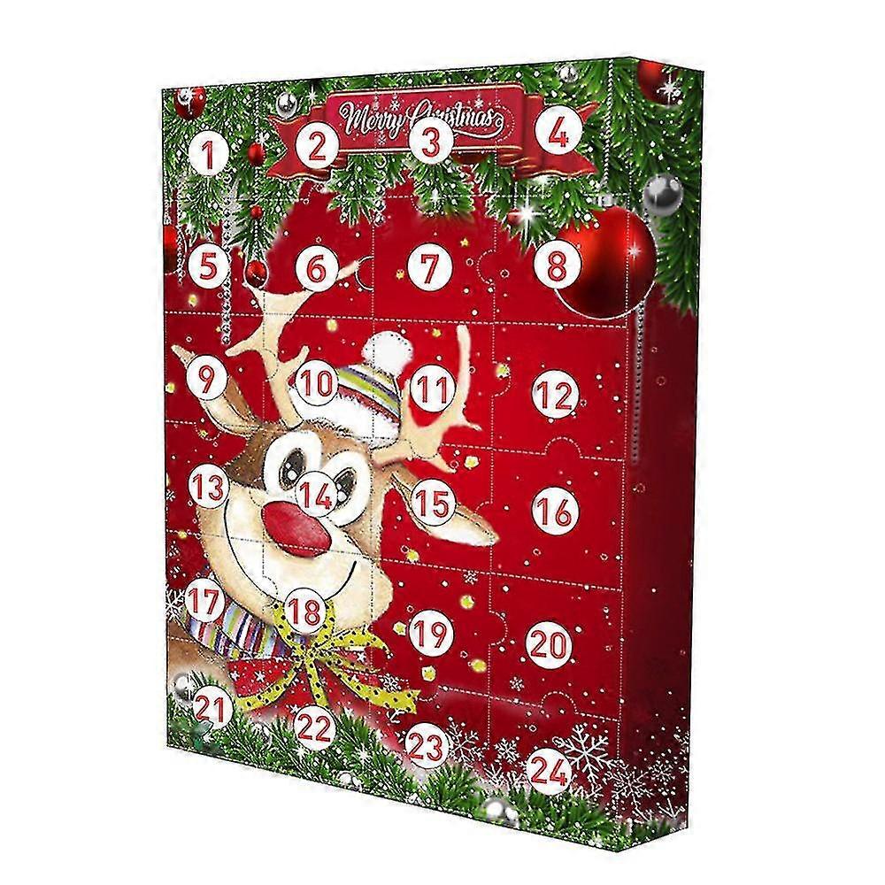 Christmas Advent Calendar Compatible With Kids With 24 Pcs Resin Key Ring Decor