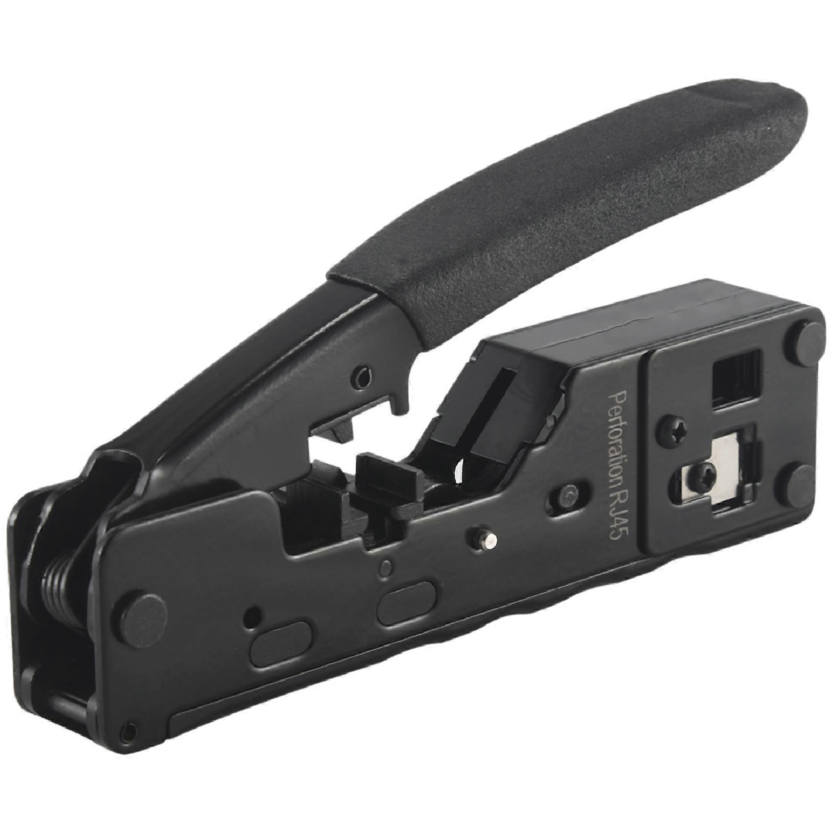 Cat5 Cat6 Cat7 Pass Through Crimper for RJ45 RJ12 RJ11 Network Modular Plugs Ethernet Cables EZ Cri