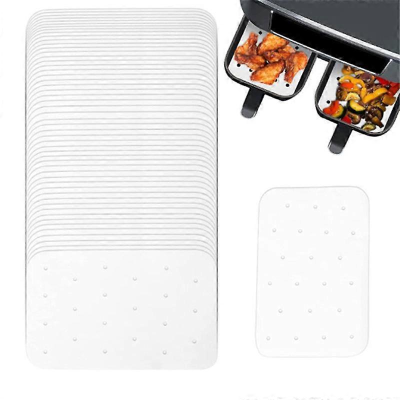 Air Fryer Parchment Paper Liners, 100Pcs Square Air Fryer Liners, 7/8/9 Inch Perforated Parchment Paper Sheets for Baking, HOFHTD Parchment Paper for