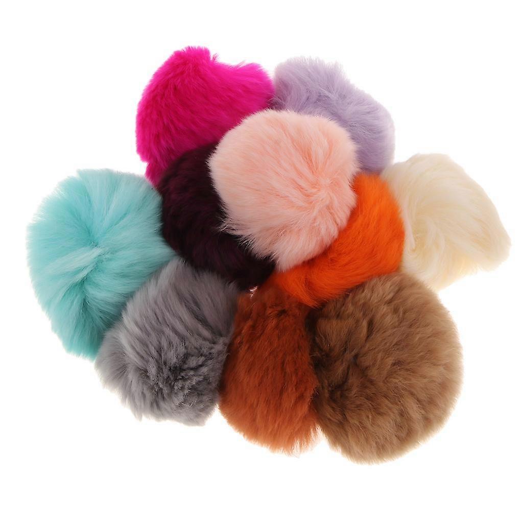 10 Pcs Pompons,  Plush Balls for Funny DIY Creative Crafts - Black