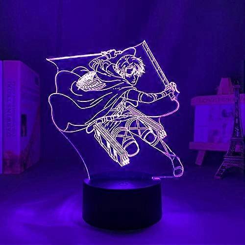 16 Color 3D Lamp Night Light LED Anime Gift for Bedroom Decor Investigation Team Captain Illusion Light Sensor Color Changing Work Desk Lamp