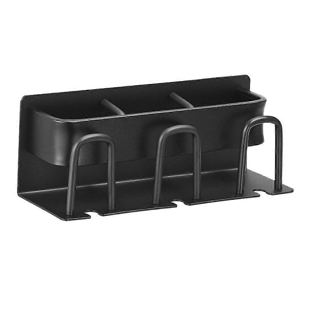 style2 black Toothbrush Holder Wall Mounted Electric Toothbrush Toothpaste Storage Rack