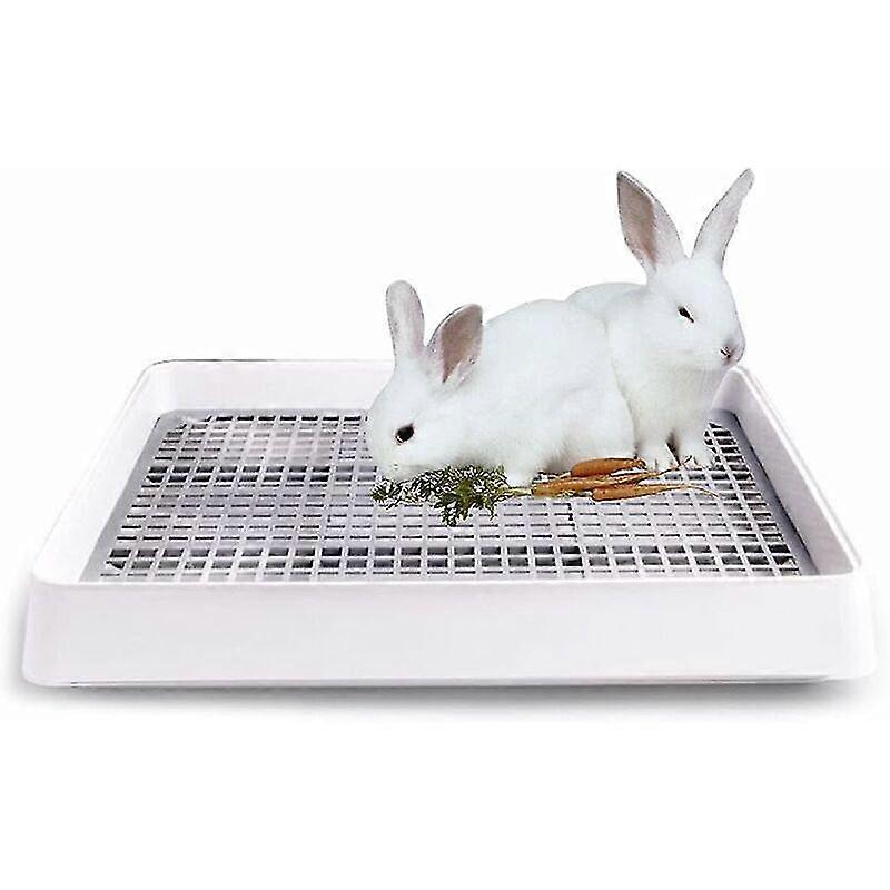 Dww-oversized Rabbit Litter Box With Grid Caged Cat Litter Box Oversized Rabbit Litter Box