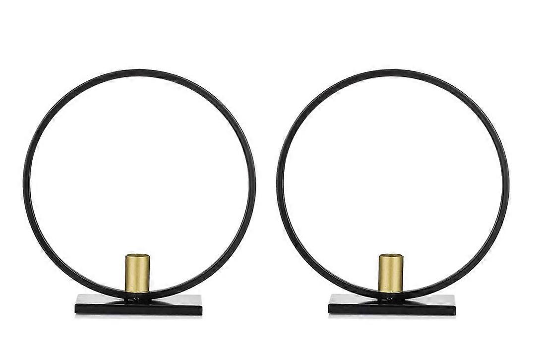 2 Pieces Square Base Candle Holder for Dining Table Living Room