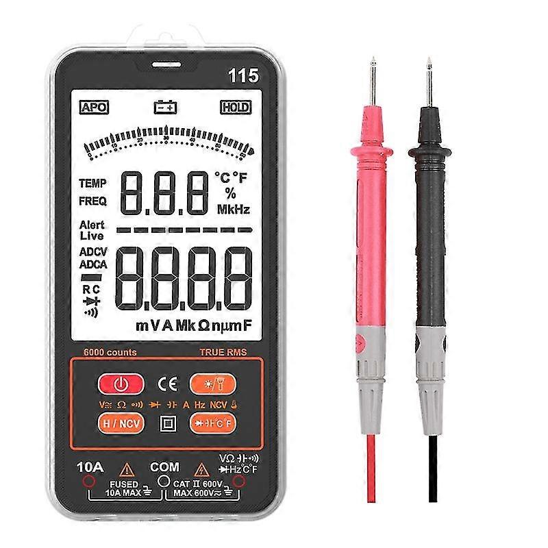 Rm115 Digital Multimeter 6000 Counts True Capacitance Resistance Diode Voltmeter