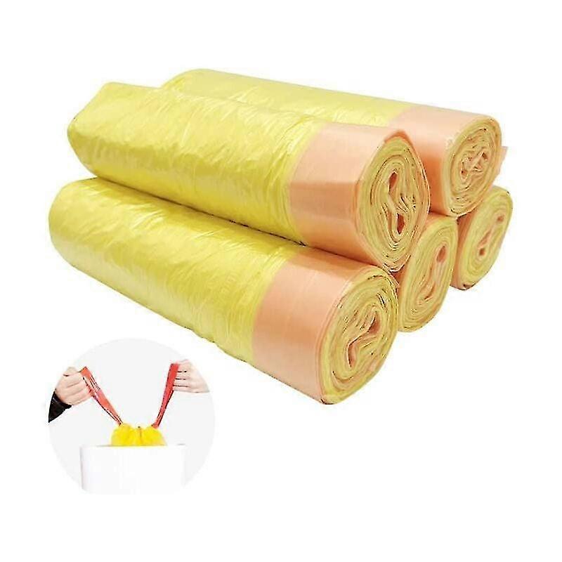 75-Pack 20L Drawstring Trash Bags, 45x50cm, Thickened for Home Office