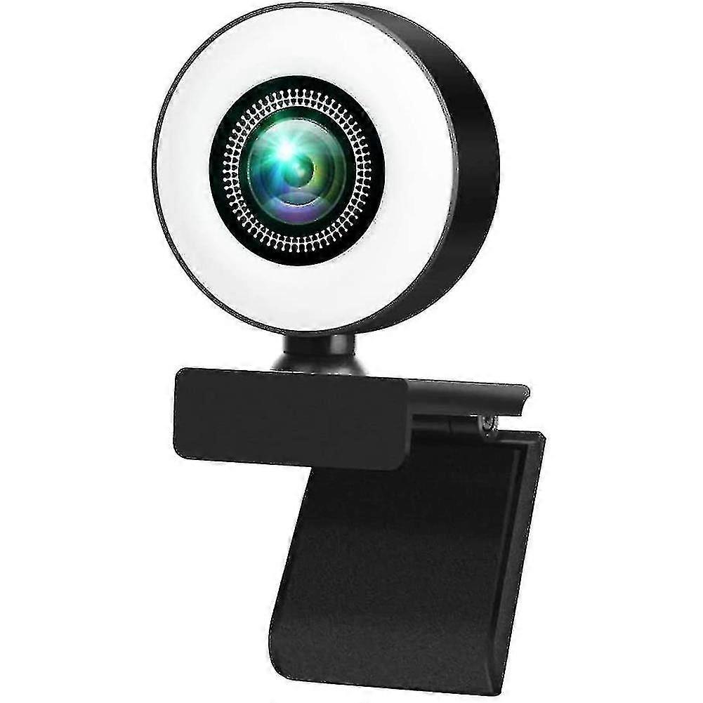 360 Rotating 4k Hd Webcam With Microphone, Autofocus For Pc Laptop