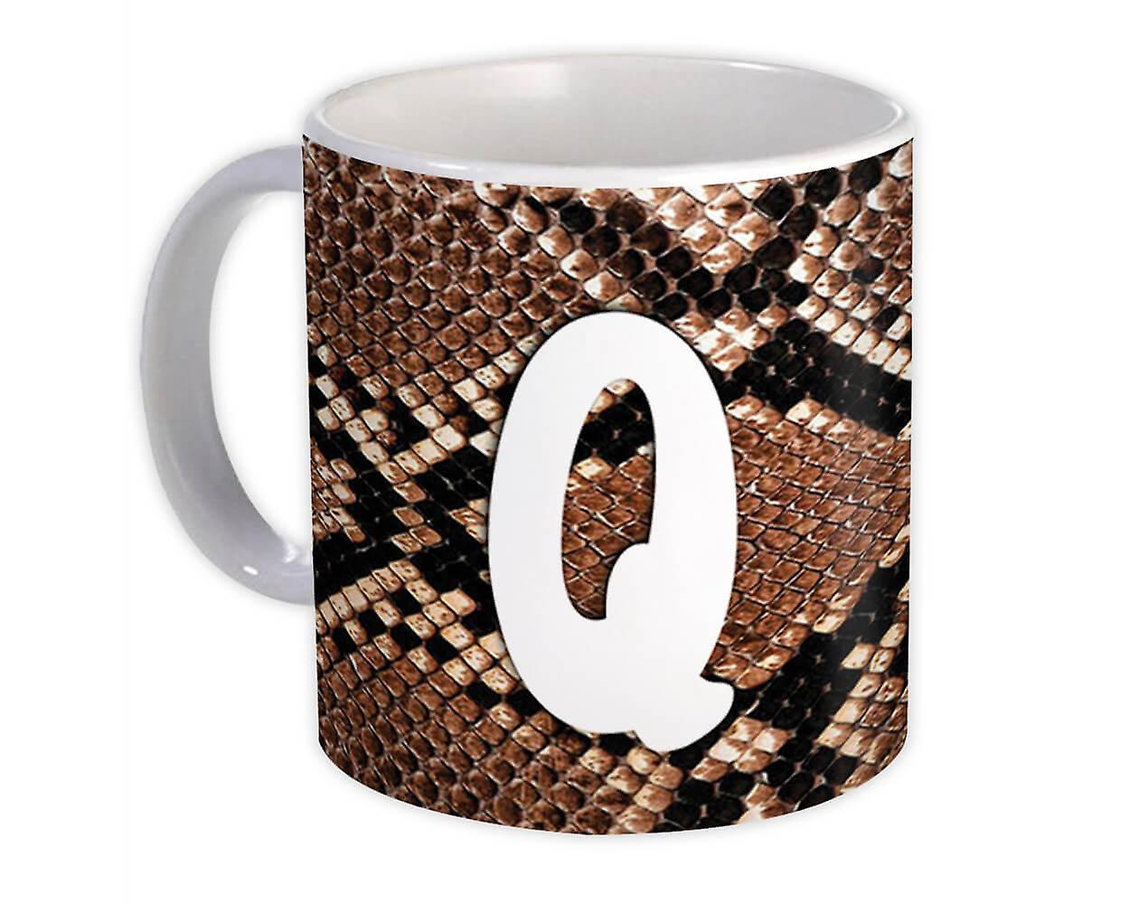 Gift Mug: Monogram Letter Q Snake