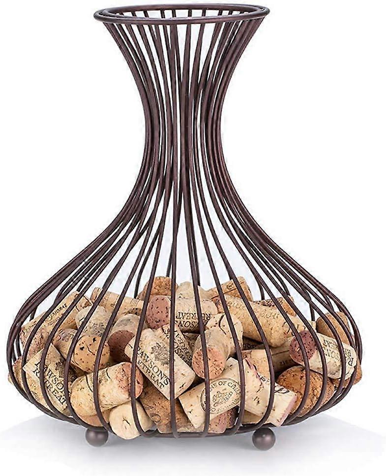 Wine Cork Holder Display - Elegant Wine Stopper Free Standing Cork Catcher Container Cage