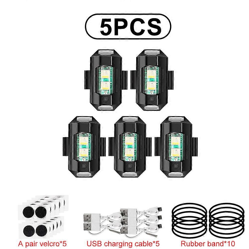 Universal LED Anti-collision Warning Light Mini Signal Light Drone with Strobe Light 7 Colors Turn Signal Indicator Motorcycle