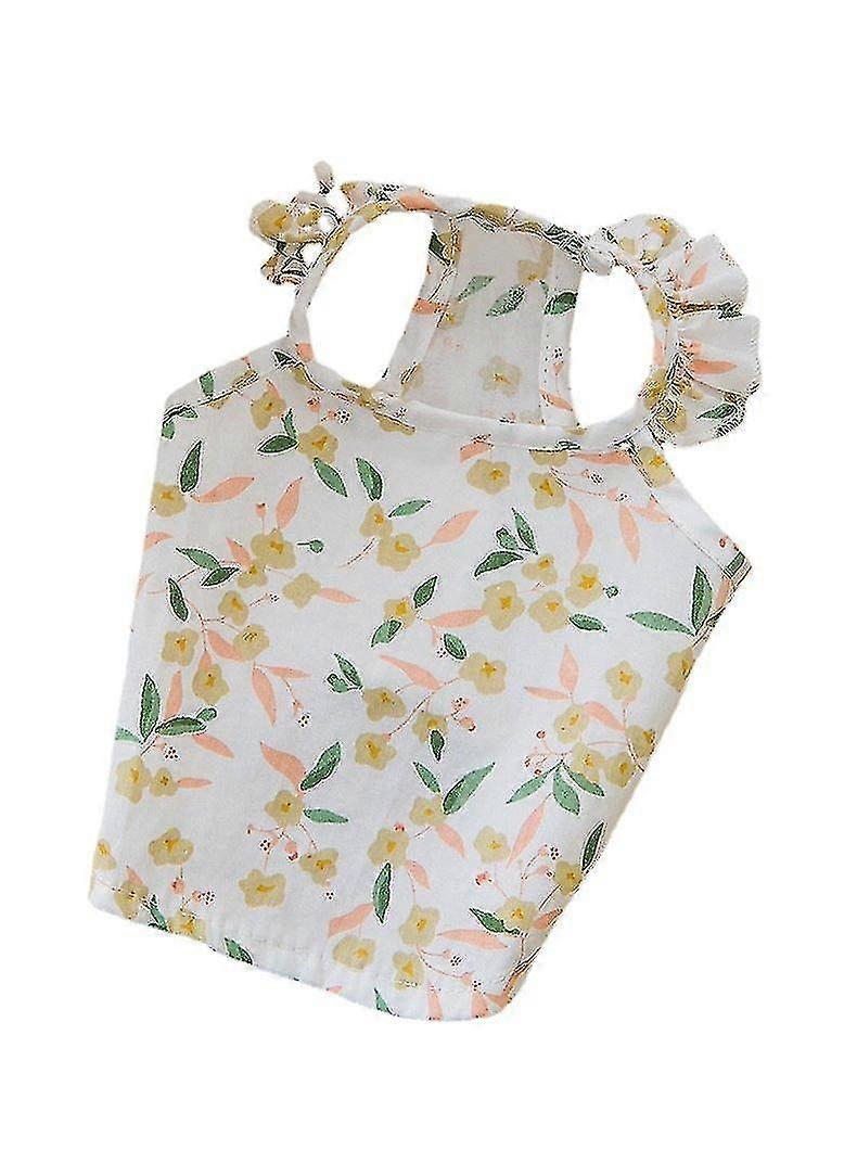 Kattkläder sommar blommig andningsbar katt hängslen kjol kläder husdjur väst