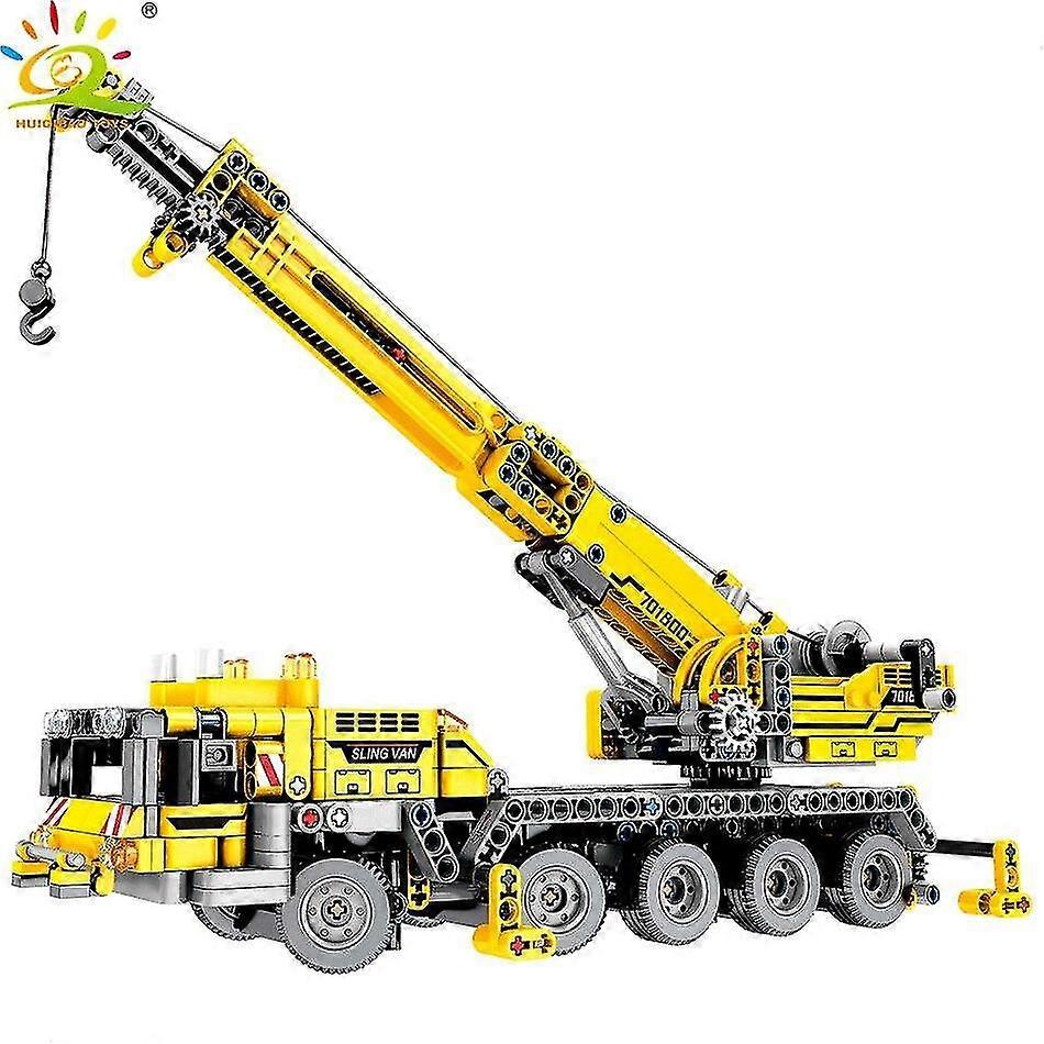 blocks crane technical city construction bricks building toys model