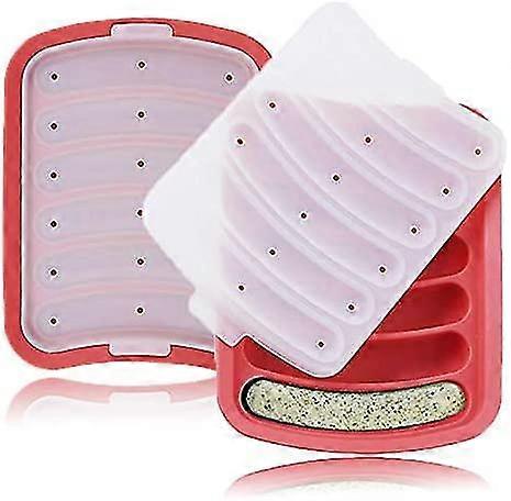 2er-Pack Silikon Wurstform Babynahrung - Silikon Backkuchenform Bpa Free Handgemachte Hamburgerpfanne, Danzix Formen für Eiswürfelschale - --c