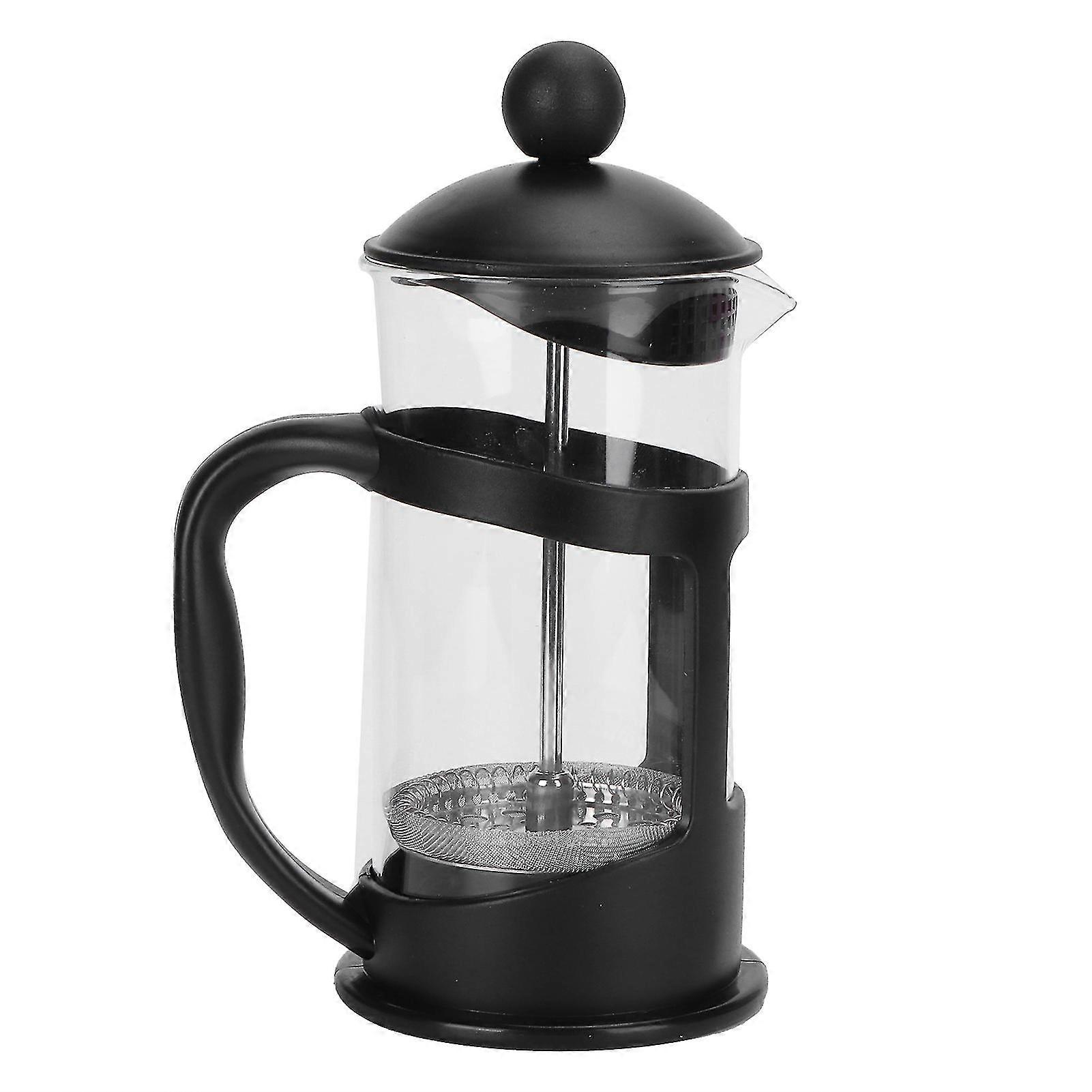 600ml Black Borosilicate Hand Brewing Filter Teapot - High Temperature Resistant Coffee Tea Maker Kettle