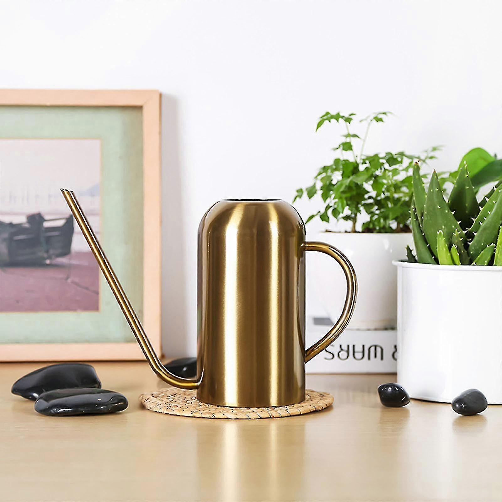 Rose Gold Stainless Steel Watering Can - Long Spout Indoor Outdoor Plant Pot Tool, 450ml