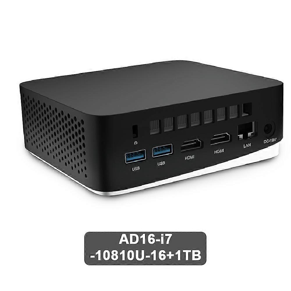 Mini PC Win11 AD16 i7-10810U WIFI5 BT4.2 LAN1000M USB3.0 Intel UHD Graphics Gaming Computer 16G 512TB/1TB Mini PC