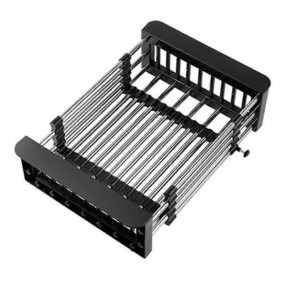 Adjustable Stainless Steel Sink Dish Rack Dish Holder Kitchen Sink Rack Dish Draining Rack Fruits D