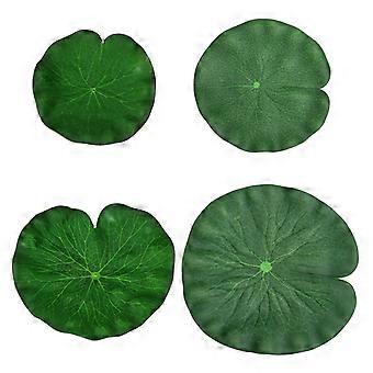 Artificial Lotus Leaves 4 Pack Waterproof Pond Plants 4 Sizes Simulation Leaf