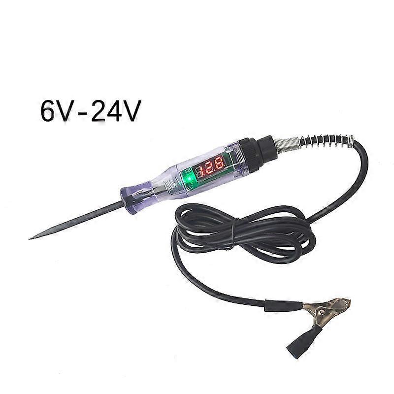 Digital Display Car Truck Voltage Circuit Tester Long Probe Pen Light Bulb Automobile Diagnostic Tools Auto Repair Accessories| |