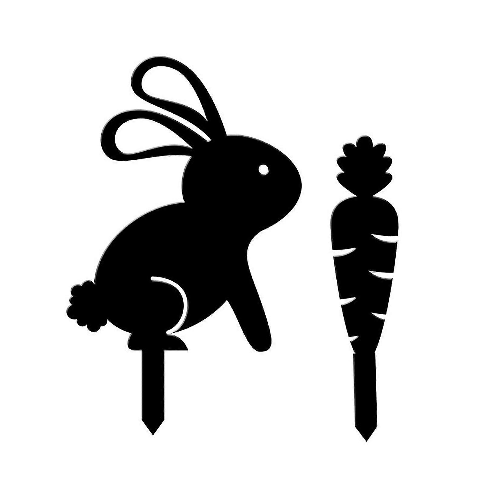 Wooden Easter Happy Sign Decorations, Rustic Easter Front Door with Cute Carrot/Bunny